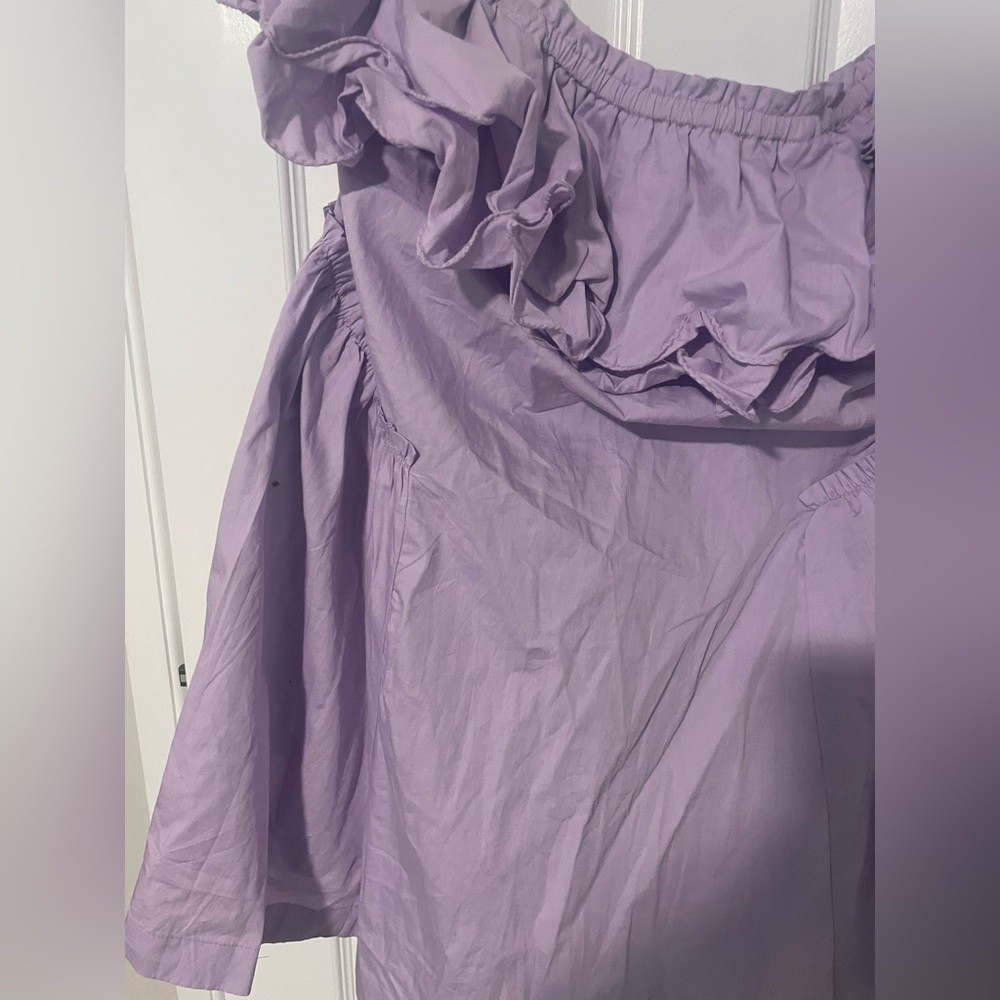 Free People Lavender Ruffle Mini Dress - Picture 5 of 7